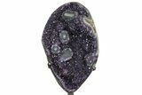 Amethyst Geode Section on Metal Stand - Uruguay #171905-2